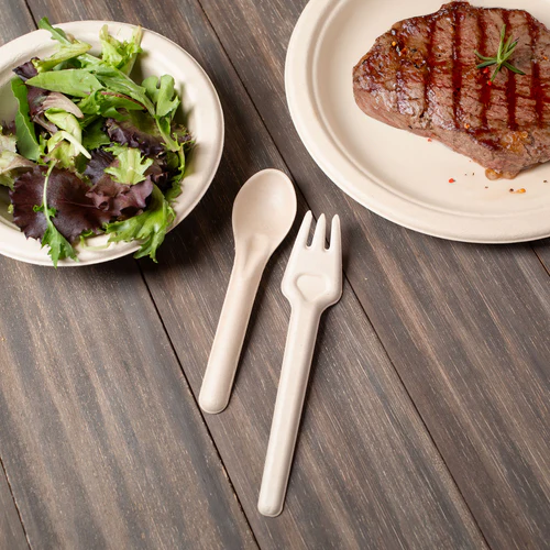 Compostable Bowls, Spoons & Forks Set | PFAS-Free, BPI Certified