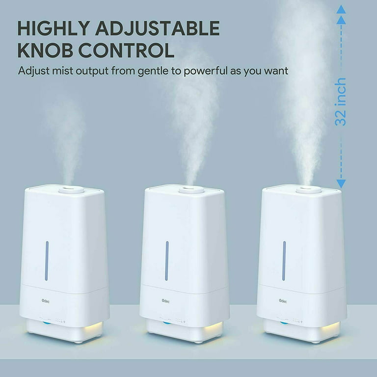Cool Mist Humidifier with Large 4.5L Capacity, Built-In Gentle Night Light & Essentail Oil Diffuser