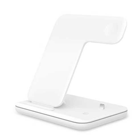 3-in-1 Wireless Charging Station for iPhone, Apple Watch, and AirPods + Wall Adapter