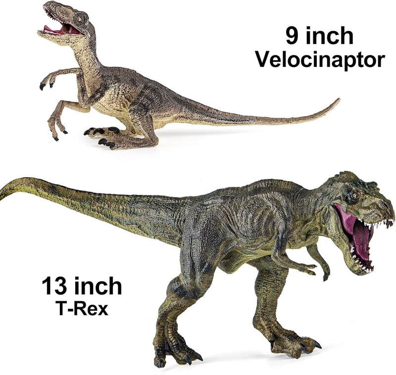 6 Pack Big Dinosaur Toys Set,Realistic-Looking Dino T-Rex Carnotaurus,Blue Velociraptor, Mosasaurus Toy for Boys Girls Children Kids Toddler 3-12 Years Old,Brithsay