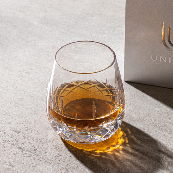 UniWhis Handmade Premium Whisky Glass Set, Handcrafted Whisky Glass with Wide Mouth, Thick Base, and Aroma-Enhancing Design