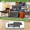 Sleeper Chair Bed Upgrade 4-in-1 to 5-in-1 Convertible Multi-fuction Sofa Chair w/Adjustable Backrest Assembly-Free Linen Folding Sofa Ottoman Bed for Living Room Apartment (Dark Grey)