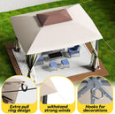 Outdoor Patio Gazebo 10×13 Heavy Duty Gazebos with Mosquito Netting & Double Roof Metal Steel Frame Canopy Gazebo Tent Shelter for Patio Lawn Backyard Garden