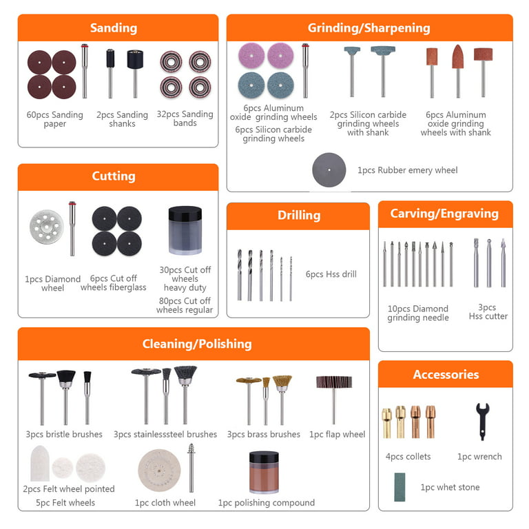Dremel EZ Lock Sanding and Polishing Rotary Tool Accessory Kit (7-Piece) -  Anderson Lumber