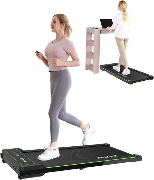Walking Pad, 2.25 HP Under Desk Mini Treadmill with Remote and 265lbs Weight Capacity