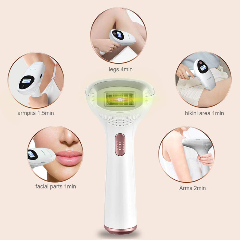 IPL Hair Removal Device, Laser Hair Removal, Facial Hair Removal for Women with 999900 Flashes