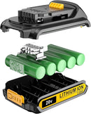 2Packs 20V 3.0Ah Replacement Lithium Battery for Dewalt 20V Compatible with Dewalt DCB203 Series Cordless Power Tools