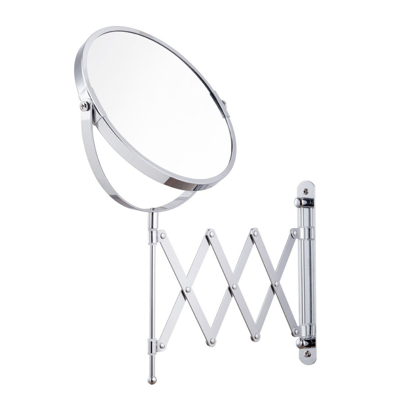 Wall Mounted Magnification Makeup Mirror 1X/5X Vanity Double Side Extendable Accordion 360¡ã Circle Swivel Mirror for Bedroom Bathroom Hotel