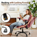 Criss Cross Chair with Wheels & Flip Arms, Wide Cross Legged Office Chair with Adjustable Tilt Criss-Cross Desk Chair with Lumbar Support for Home Office, Bedroom, Apartment Gray
