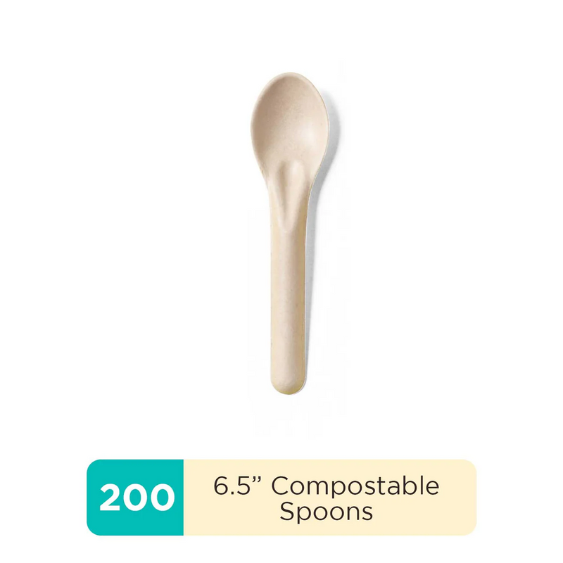 Compostable Bowls, Spoons & Forks Set | PFAS-Free, BPI Certified