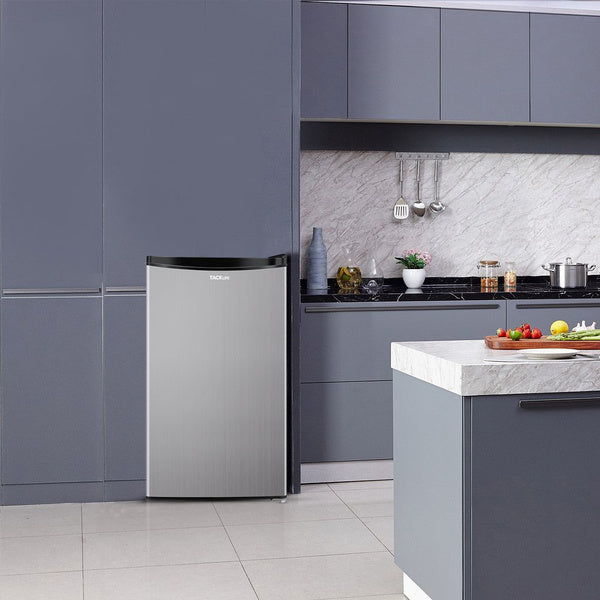 3.2 Cu.Ft Low Noise Mini Fridge With Freezer, Compact Refrigerator, Single Door, Energy Saving
