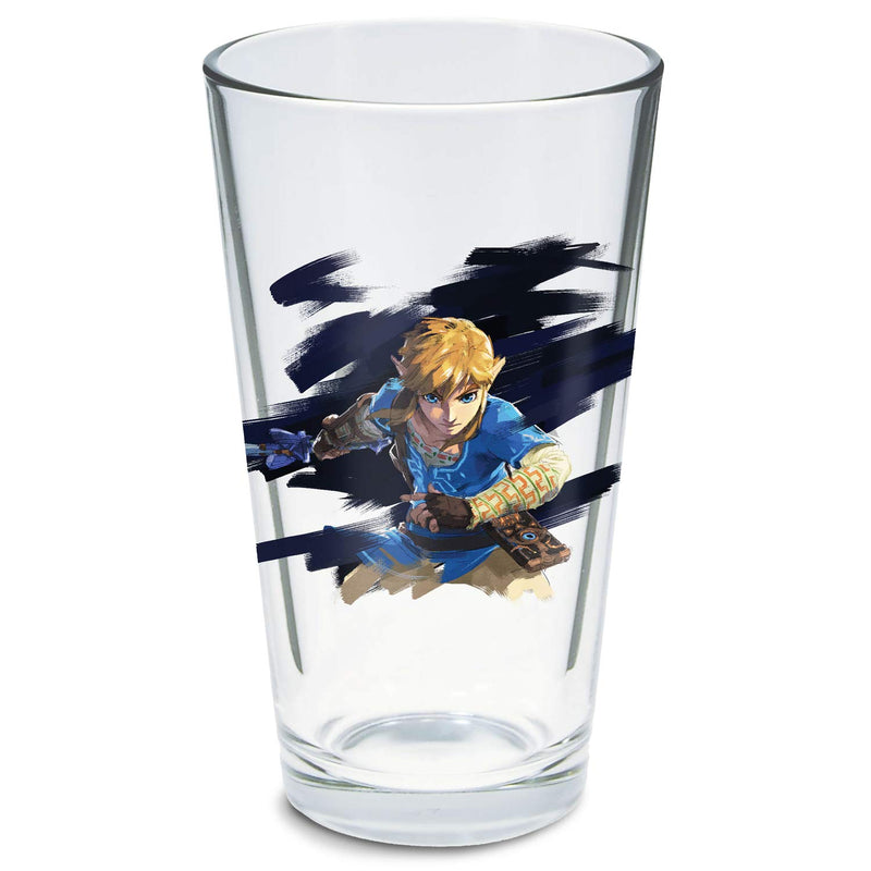 Controller Gear Legend of Zelda Pint Glasses 16 oz, Calamity Ganon and Link, Set of 2, Official Nintendo Product