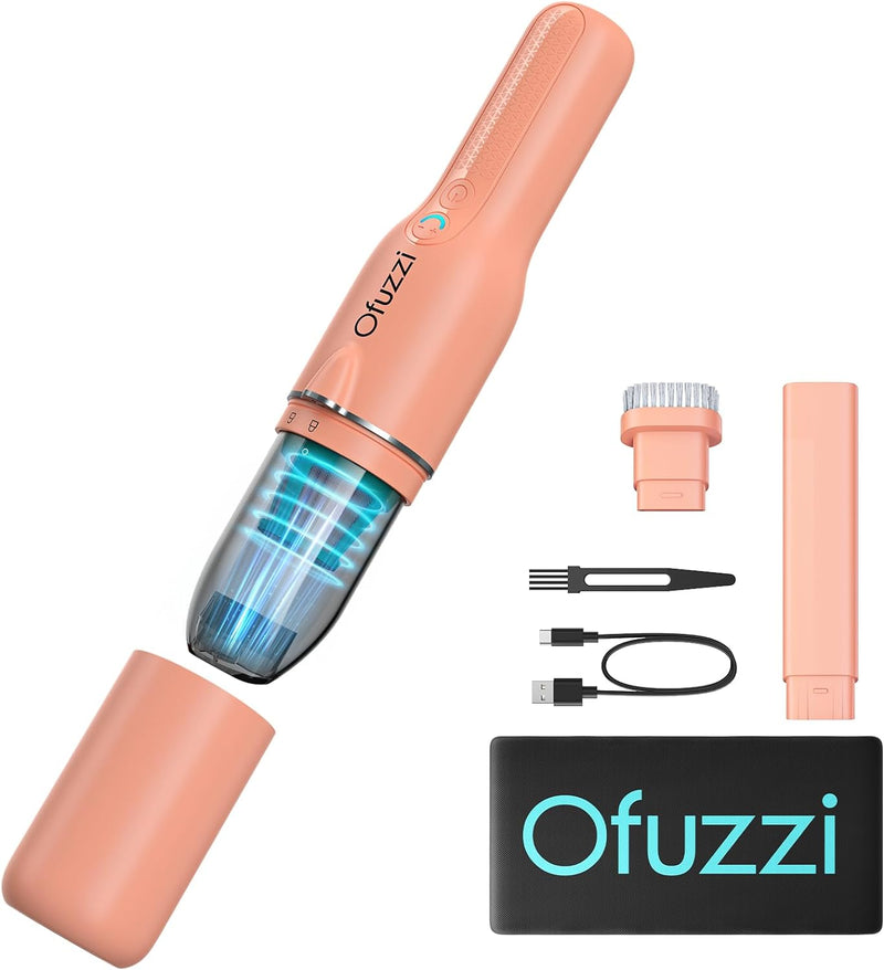 Ofuzzi Slim H7 Pro Cordless Car Vacuum, 1.0LB, 27AW/11kPa, Handheld Vacuum Cordless with LED Lighting and Two-Speed Modes