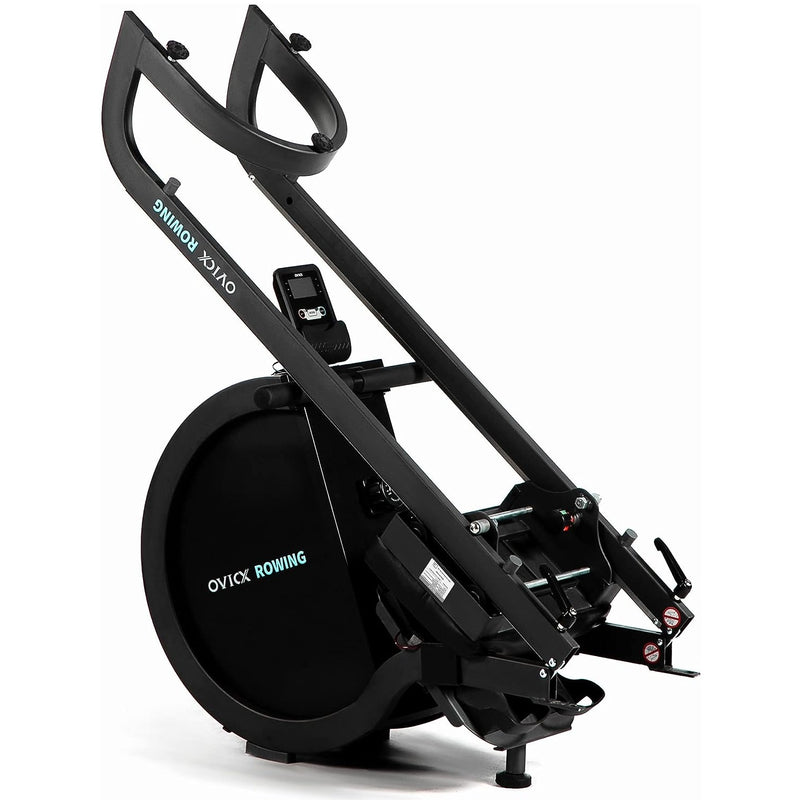 OVICX R100 Foldable Home Rower with Adjustable Foot Plate, Extra Long Track, and 16 Intensity Levels for Full-Body Workouts