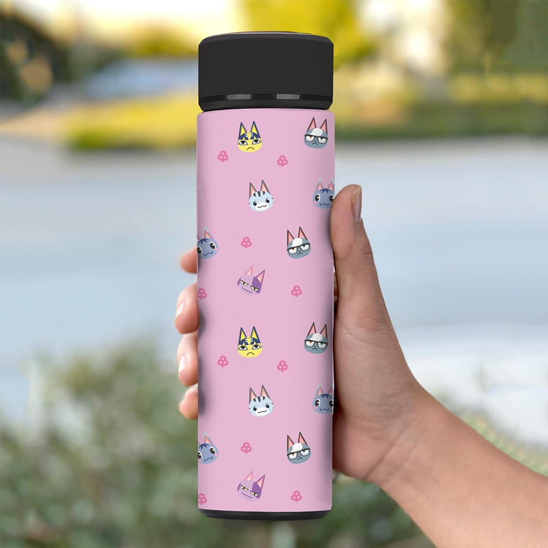 Controller Gear Animal Crossing 17oz, Insulated, Stainless Steel, Leak Proof, Water Bottle, Cat's Meow