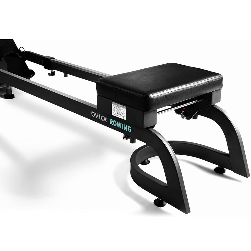 OVICX R100 Foldable Home Rower with Adjustable Foot Plate, Extra Long Track, and 16 Intensity Levels for Full-Body Workouts