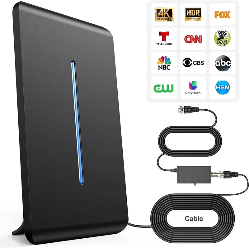 HD Digital TV Antenna with 600+ Mile Range for Free Over-Air HDTV Channels