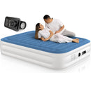 Lavisx 18" Premium Queen Size Air Mattress with Built-In Pump, Soft Flocked Top, and Automatic Inflation/Deflation