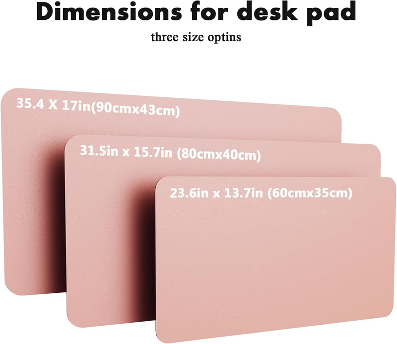 Double-Sided Desk Pad, Leather Desk Mat, Eco Cork Desk Pad Protector