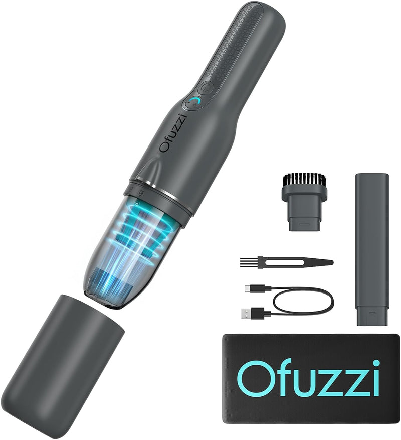 Ofuzzi Slim H7 Pro Cordless Car Vacuum, 1.0LB, 27AW/11kPa, Handheld Vacuum Cordless with LED Lighting and Two-Speed Modes