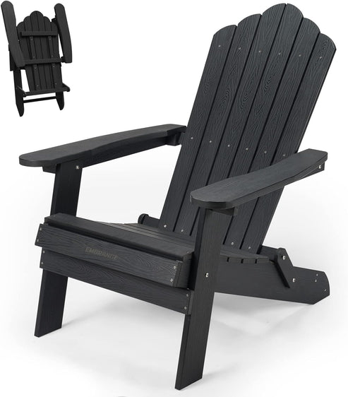 Folding Adirondack Chair, Foldable All-Weather Sturdy Adirondack Chair