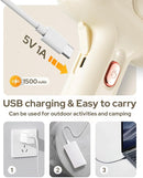 3-in-1 Hand Mixer, hand mixer electric handheld with Garlic Chopper to Cutting Onions, Peppers, 3-Speed Self-Control Electric Mixer with Type-C Charging Cable for Whipping or Mixing Eggs, Cream