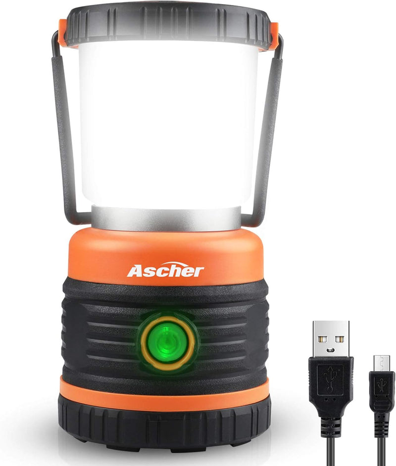 Rechargeable Camping Lantern and Backup Power Bank with 4400mAH Battery