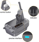 DM18DSV7V8 Battery Adapter Converter Convert Dewalt DCB205 20V Li-ion Batteries Milwaukee M18 18V Battery to for V7 V8 Battery V7/V8 Animal Motorhead Absolute Cordless Vacuums