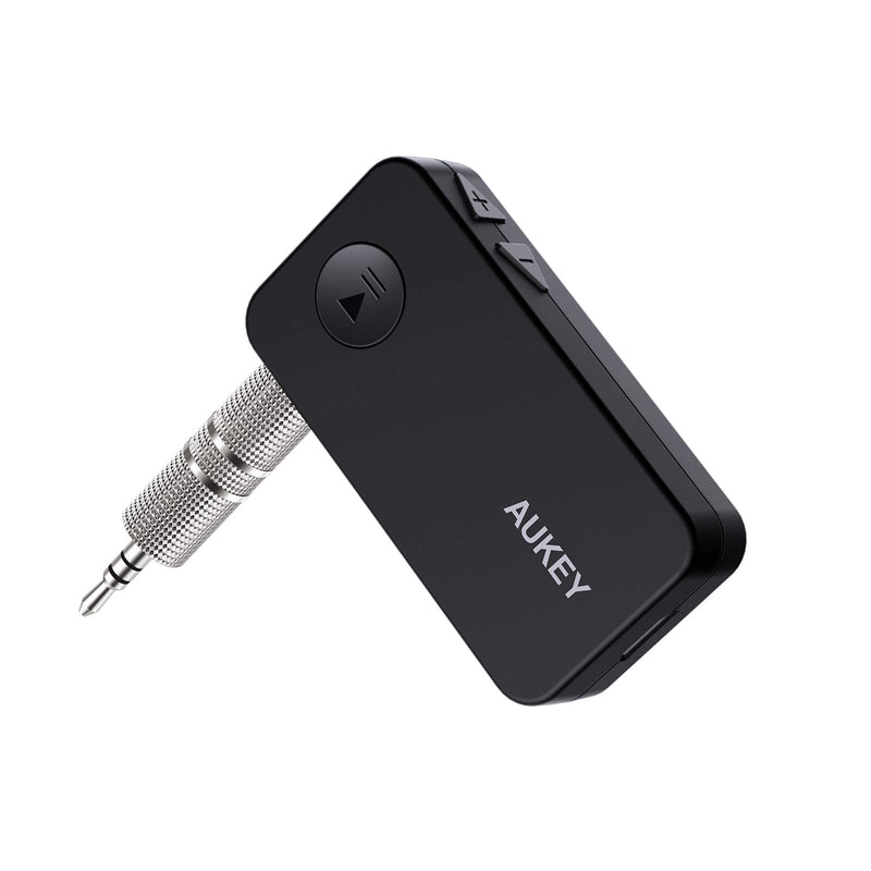 Bluetooth 5 Receiver, Portable Wireless Audio Receiver Car Kit with 12 Hours Playtime, Voice Assistant, Hands-Free Calling and 3.5mm Stereo Jack