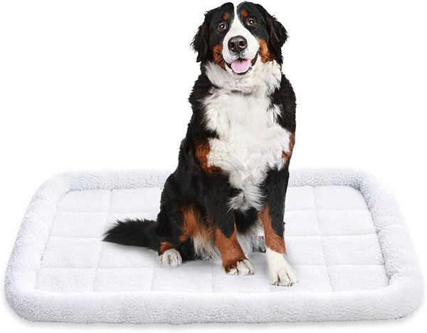 Amazon Basics Faux Sherpa Padded Bolster Dog & Pet Bed - 2 Sizes
