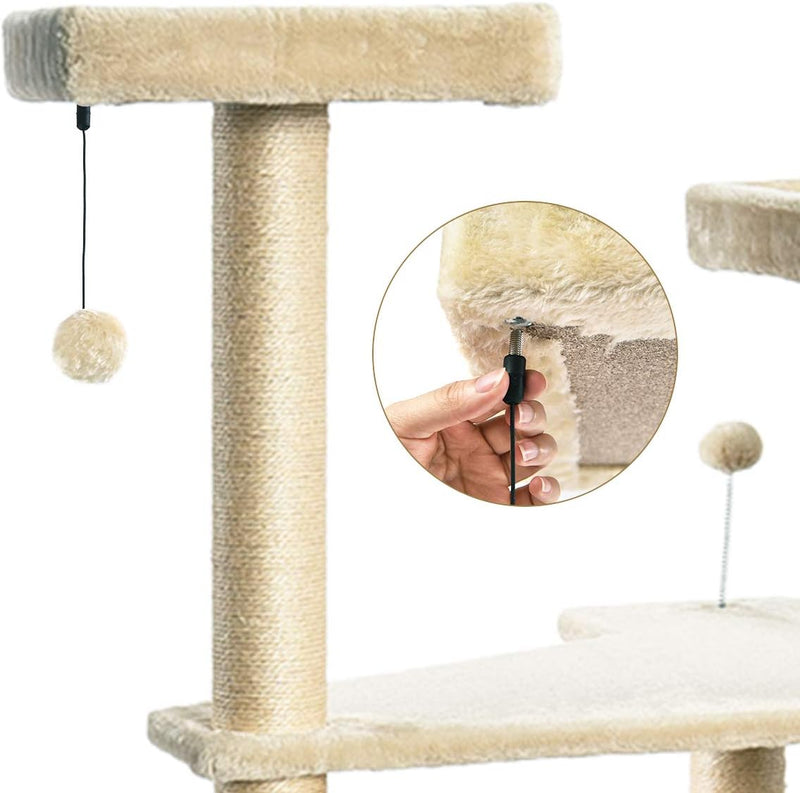 Multi-Level Cat Tree with Scratching Post And Step Ladder