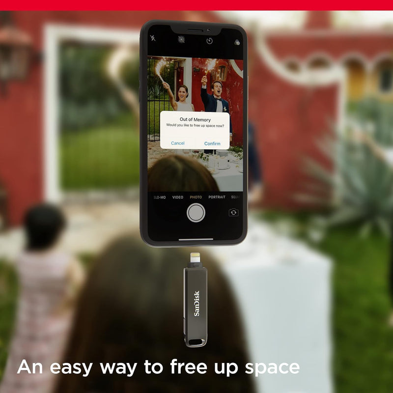 SanDisk 64GB iXpand Flash Drive with Lightning and USB-C connectors, Works with iPhone 14 and older