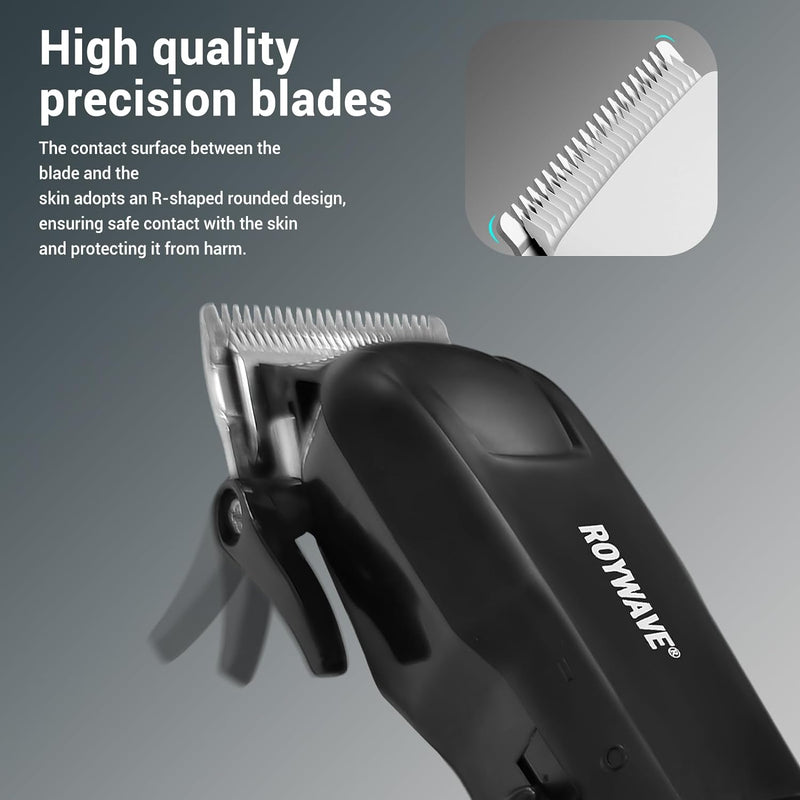 Professional Barber Set with Hair Clipper and Detail Trimmer + Attachments