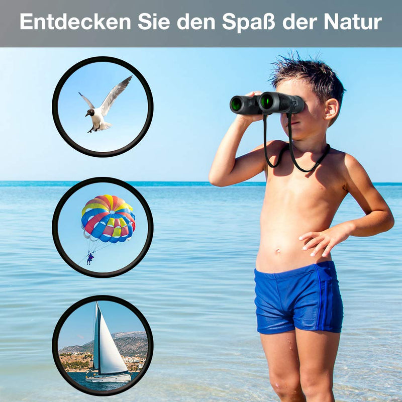 Kids Binoculars HD 8x21 - Toy Binoculars Zoom Compact Large Eyepiece Birdwatching Wide Angle Compact Night Vision Hunting Traveling Concerts