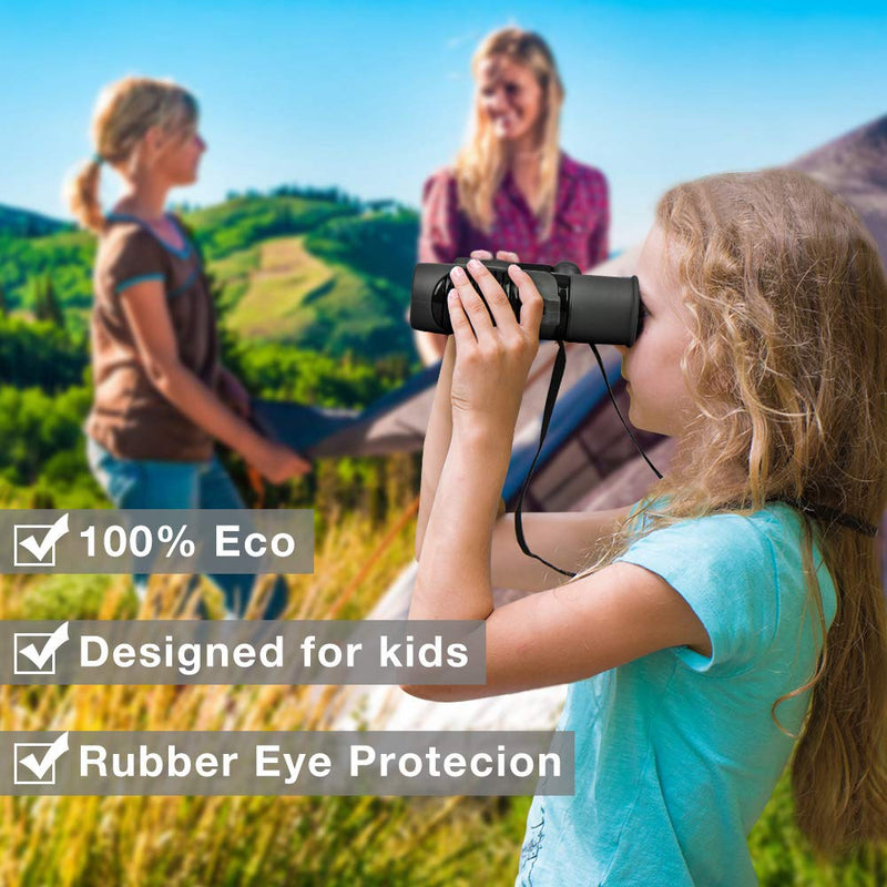 Kids Binoculars HD 8x21 - Toy Binoculars Zoom Compact Large Eyepiece Birdwatching Wide Angle Compact Night Vision Hunting Traveling Concerts