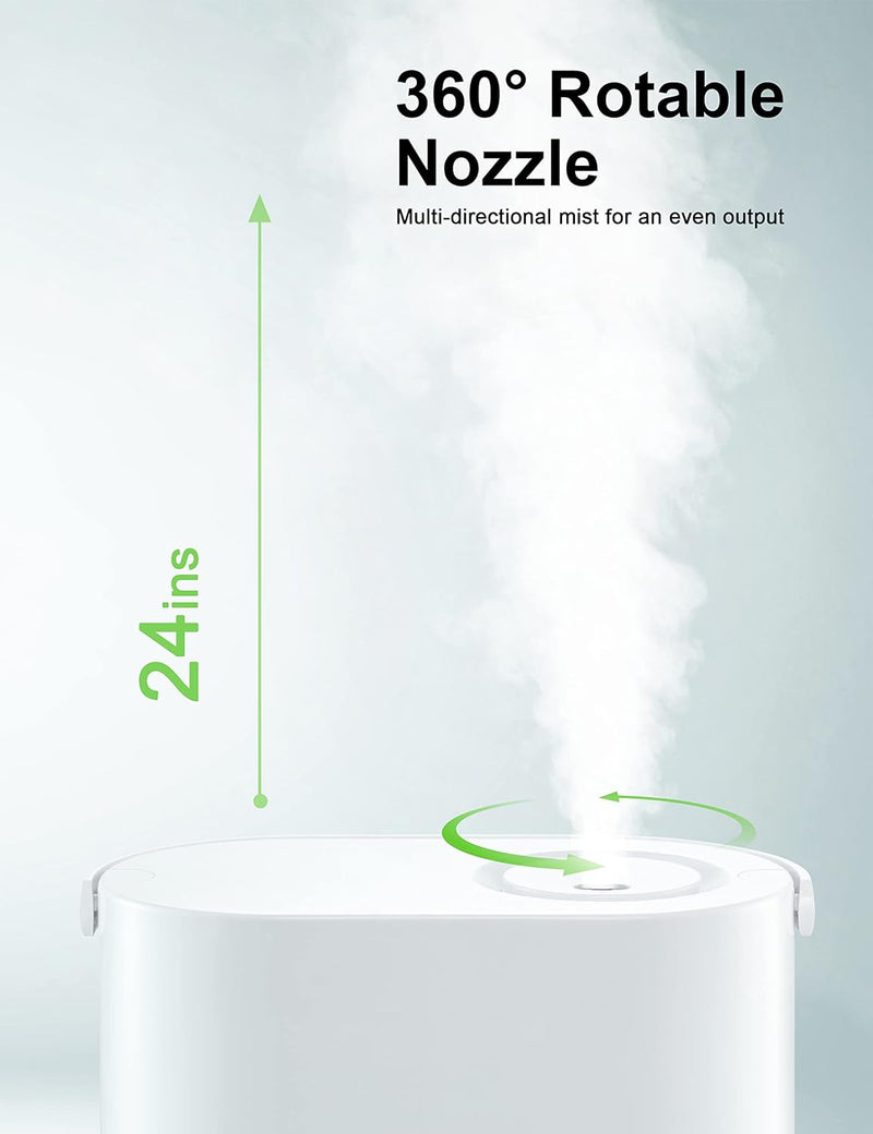 4L Humidifiers for Large Room with Adjustable Mist and Auto Shut-Off