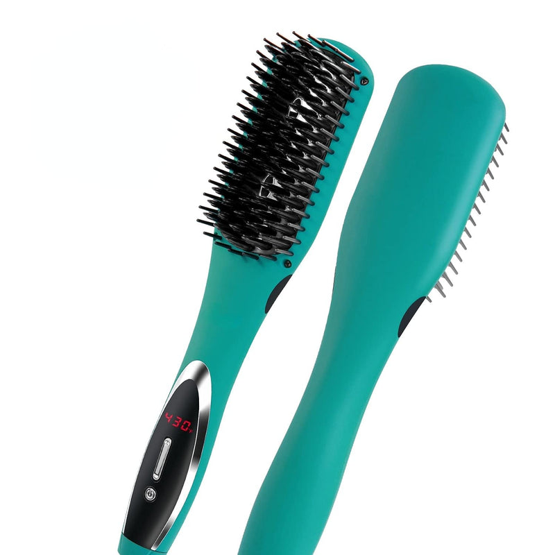 Heat Comb Hair Straightening Brush with Fast Heating Ceramic Element