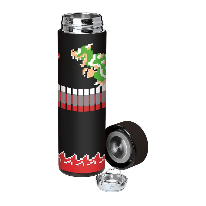 Super Mario Vacuum Insulated Stainless Steel Sport Water Bottle, Leak Proof, Wide Mouth, 17 oz, 500 ML, Bowser