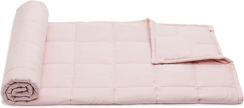 Amazon Basics Kids Cotton Weighted Blanket - 7-Pound, 41" x 60", Pink