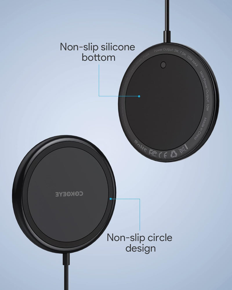 Wireless Charger 10W for iPhone, Wireless Charger Pad, Fast Wireless Phone Charger