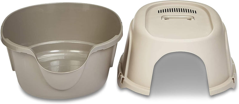Cat Litter Box, No-Mess Hooded Cat Litter Box, 20 x 17 x 26 Inches, No Door