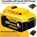 20V 8.4Ah True Capacity Replacement Battery for Dewalt 20V Compatible with Dewalt DCB200 DCD DCF DCG Series Cordless Power Tools