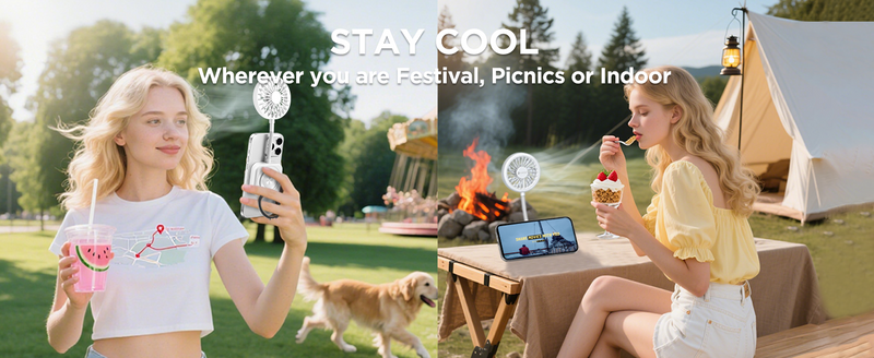 2025 New Magnetic Fan, Portable Fan with 3 Modes Led Light, 1200mAh Foldable Travel Fan, USB Rechargeable Handheld Fan Hands-Free Phone Mount, 3 Speed Wind, 360° Adjustable Stand, Pocket Design for Travel Summer Concerts Car, Summer Gifts for Women & Men.