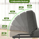Sleeper Chair Bed Upgrade 4-in-1 to 5-in-1 Convertible Multi-fuction Sofa Chair w/Adjustable Backrest Assembly-Free Linen Folding Sofa Ottoman Bed for Living Room Apartment (Dark Grey)