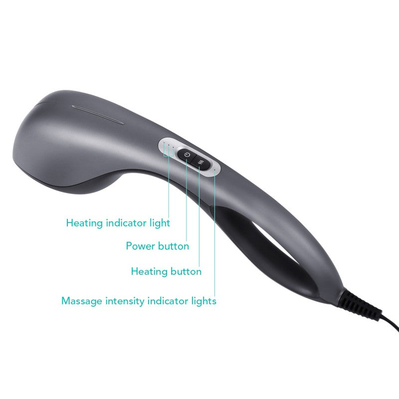 Handheld Massager with Heat and Replaceable Nodes