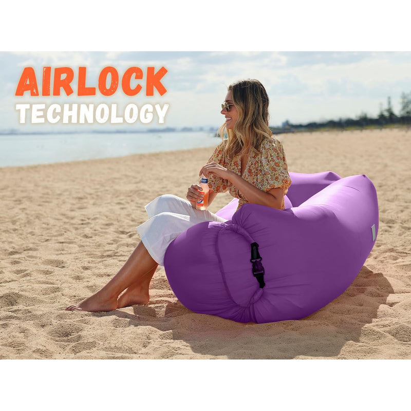 Inflatable Lounger Air Sofa Chair, Portable Waterproof Couch for Hiking, Picnics, Outdoor