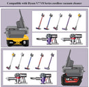 LONG FIT Replace for DeWalt 20V and M-18 18V Li-ion Battery Converted to Dyson V7+V8 Battery, Use for Dyson V7+V8 Series (Only Compatible with Original 4.0+ah Batteries Capacity)
