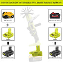 Battery Adapter for Replace for Dewat to Ryobi 18 Volt Battery and M-18 to Ryobi 18V Battery, Convert Dewat 20V or M-18 18V Battery to RYB One+ Lithium-ion Battery