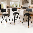 Bar Stools Set of 2 26 Inch Tall Counter Height Barstools with Backs Upholstered Bar Chairs for Kitchen Island Home Coffee Bar