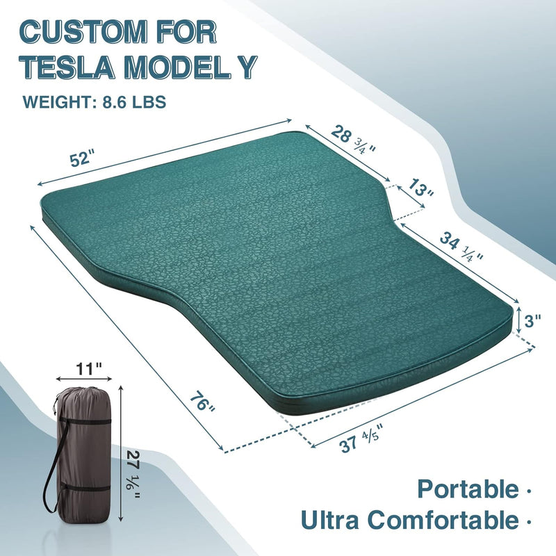 3" Self-Inflating Car Sleeping Pad for Camping for Tesla Model Y/Model 3